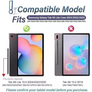 [정품] APHBZGE 삼성 갤럭시 S6 라이트 10.4인치 2022 2020용 키보드 케이스, S 펜 홀더가 있는 라이트용 1