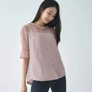 [지센] 여성 도트 러플 카라 블라우스 LFWSO413_PK