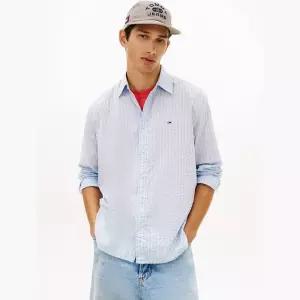 매장정품 TOMMY JEANS 타미진스 남성 릴렉스 시어서커 스트라이프 셔츠 (T32G1WSH34TMT1) 1275674