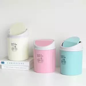 편리한 스윙 원형 휴지통 욕실 주방 미니 소형사이즈 휴지통 쓰레기통