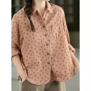 [디얼마미] 헤이즐 잔꽃 셔츠 남방 /마담 미시 중년 여성 빅사이즈 40대 50대