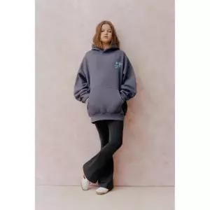 ZARA 별 프린트 후드 스웨트셔츠 - 블루 {WLM}