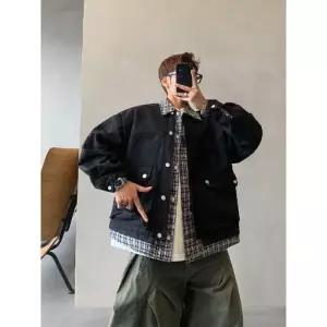 투피스 남친 하프 가을 자켓 가짜 체크 코트 트렌드 DUCHI3