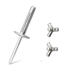 은색 알루미늄 대형 플랜지 삼중 접이식 블라인드 리벳 팝 구조용 벌브 자동차 내부 에어컨