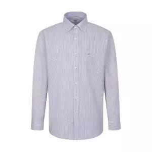 [롯데백화점]레노마 린넨혼방 슬럽 스트라이프 일반핏 긴팔 셔츠 RQSSG1050-NY