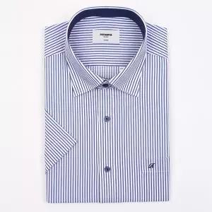 [롯데백화점]레노마 트윌 스마트 스트레치 스트라이프 일반핏 반팔 셔츠 RZUSG0046-NY