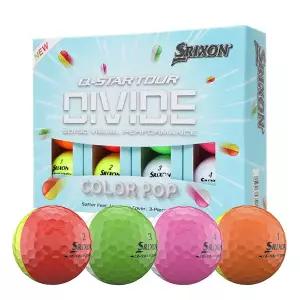 [스릭슨] 2026 큐스타 투어6 Q-STAR TOUR6 디바이드 반반 3피스 우레탄 골프공 12구 / 컬러팝