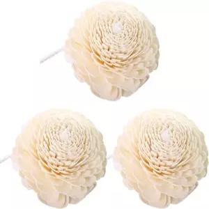 우여 3개 디퓨저 플라워 헤드 향기 꽃 에센셜 오일 스틱 장식용 아로마 가정 코튼 로프 교체