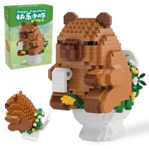 토이니픽 카피바라 빌딩 블록, 610개의 PCS 미니 블록 세트, 마이크로 파티에서 성인을 위한 생일 선물을 선호합니다