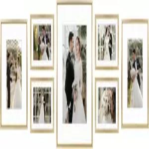 골든 스테이트 아트 액자 세트 7팩 갤러리 월 프레임 11x14 8x10 2개 5x7 4개 벽 또는 테이블탑