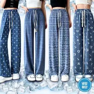 벨라도나 여성 여름까지 입는 패턴쿨 와이드팬츠 배기팬츠 이지 홈웨어 엄마바지 Bon-2675