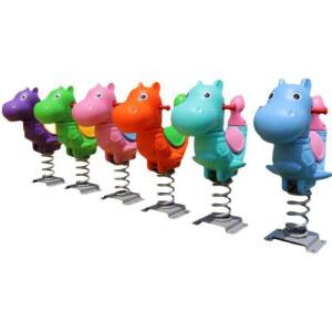 스프링 목마 말타기 체어 승마 옐로우 펜션