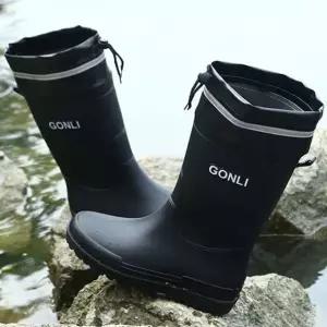 남성 캐주얼 장화 끈조절 롱 패션 레인 부츠 XCW6+4pMi