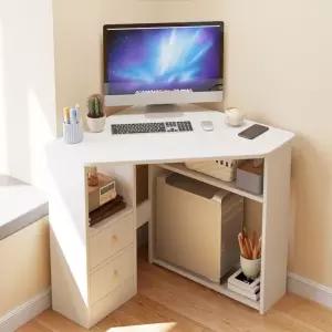 코너 컴퓨터 책상 공간 활용 다용도 삼각책상