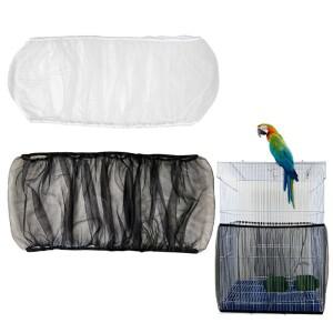 조류 케이지 커버 쉘 스커트 네트 간편 세척 캐쳐 가드 신축성 메쉬 앵무새