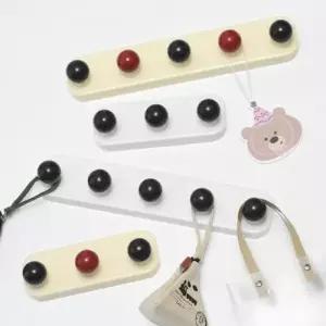 접착식 무타공 벽 옷걸이 (5구) 볼 동글동글 수납 후크걸이 정리