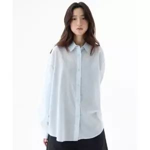 매장정품 필루미네이트 FILLUMINATE (W) 시스루 루즈핏 셔츠-스카이블루 FBFUWSH001SB 202599