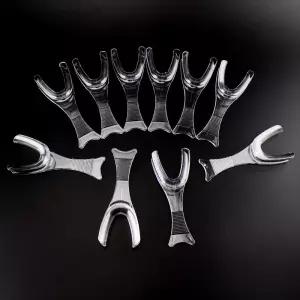 에어고신 10pcs 치과 교정 구강 내 치크 립 리트랙터 135도 섭씨 피쉬 테일 타입에서도 살균 가능한 투명