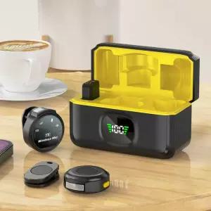 Xiaomi 무선 라 발리에 옷깃 마이크 iPhone iOS/Android Type-C 라이브 게임 녹음 자기 클립으로 인터뷰