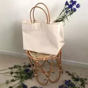 피크닉토트백 심플 데일리 캔버스 아이보리가벼운 사각 여성 여자 에코