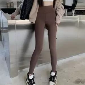 여성 신축성 좋은 스포츠 타입 심리스 컷팅 레깅스 (HSJ-WFFQLQH