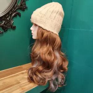 비니 긴머리 탈색 일체형 모자가발단발 변장소품 용가 통가 웨이브 여성