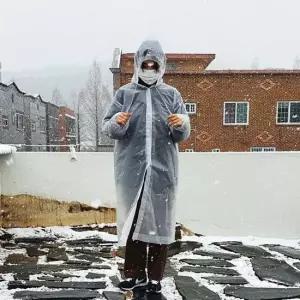 성인용 아웃도어 레인코트 우비 화이트 비옷