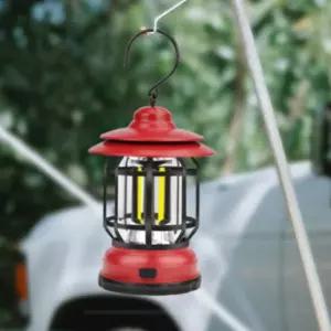 젠틀무드 LED 캠핑 랜턴(레드) (웜색전구)가든조명 휴대용 감성 램프 장식용 인테리어 용램프 야외