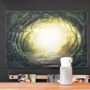 대형 패브릭 포스터 둥근숲 M아트 벽장식 홈갤러리 인테리어 집꾸미기 분위기전환 데코 소품 고리 게포함