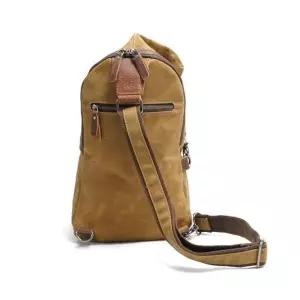 올요아 남자 키작남 숄더백 방수 왁싱 백팩 빈티지 가슴 캔버스 캐주얼 만두형 꾹5