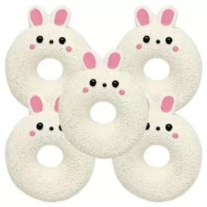 [반려] 강아지 래빗 토이 장난감 라텍스 터그 삑삑이 5P 도넛