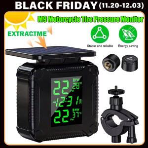 Extractme 타이어 압력 모니 시스템 다채로운 센서 TPMS 오토바이 무선 태양열 디스플레이 충전 온도 알람