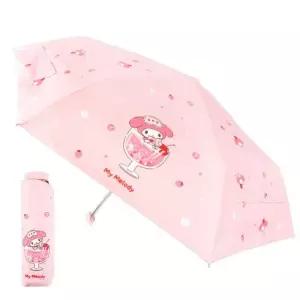 마이멜로디 스파클링 암막코팅 납작 53 3단 수동우산