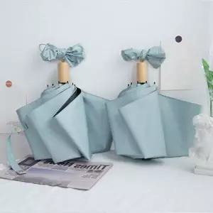 3단 양우산 복고풍 양산 우산 암막 자외선차단 방수 우드 손잡이