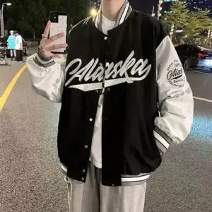 [옷자락]남자 필기체 야구점퍼 바시티 FW 미니멀리즘 외투 자켓