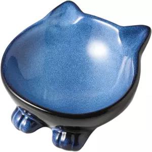 니하우 세라믹 베이직 고양이 그릇 음식과 물을 위한 5인치 접시 - 식품 등급 전자레인지 및 식기세척기