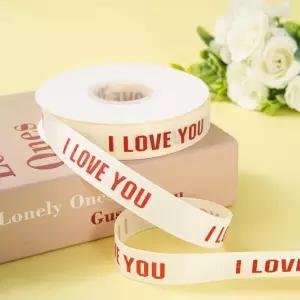 레터링 포장끈 케이크 꽃다발 선물 포장 I LOVE YOU