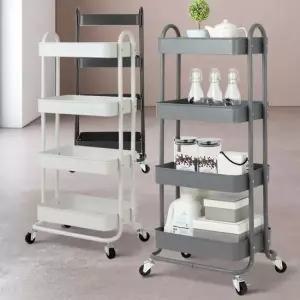 디트 4단 이동식수납장 베란다틈새 다용도철제 트롤리 이동식선반 틈새수납 국민트롤리