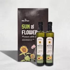 프리미엄 올리오도로 해바라기유 2P 500ml 식용유 명절선물 씨유 해바라기 씨오일 튀김 기름