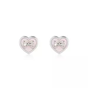 매장정품 NOONOO FINGERS [925은침] 하트 리본 이어링