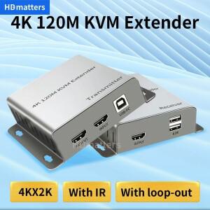 4K HDMI KVM 익스텐더 cat5e/6을 통한 USB 마우스 키보드용 루프가 있는 1080P 분배기