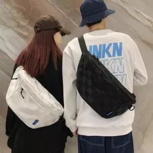 [옷자락]남자 빅사이즈 체크패턴 슬링백 바디백