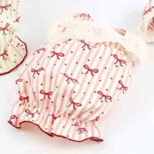 [반려] 강아지 핑크 1P 리본 티셔츠 패션 아이보리 레이스