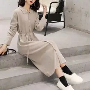 결혼식하객룩 데일리 원피스 여리 허리 베이지 스트링