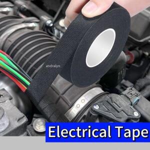 자동차 차량용 호환 케이블 하네스용 호환 내열 난연 테이프 접착식 천 와이어링 직조 보호 폭 9mm 15mm 15