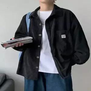호크아이 남친 캐주얼 데일리룩 셔츠 봄가을 긴팔 코듀로이 솔리드 재킷 KUK3