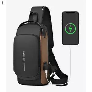 USB충전 잠금기능 슬링백백 크로스백 바디백 대학생백 남성백 소지품백 가방 여행용백 용백 스포츠