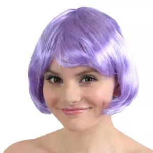 단발머리가 - 퍼플단가발 칼라단 컬러단 촬영용가 변장용가 변신가 할로윈가 소품 파티 의상