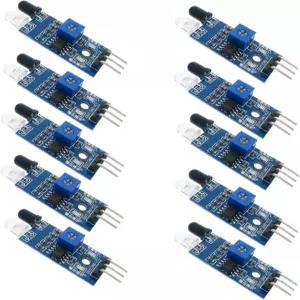 아두이노 스마트카 로봇 3와이어 반사 광전용 hiBCTR 10피스 적외선 장애물 회피 센서 모듈