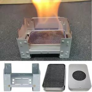 강염스토브 캠핑 버너 야외 알코올 스토브 스틸 미니 알코올광로 휴대용 경량 피크닉용